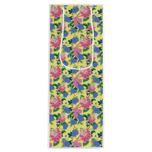 Preppy Chinoiserie Floral Gift Bag (Front)