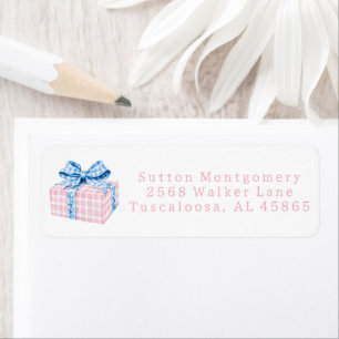 Preppy Chinoiserie Gingham Coquette Gift Address