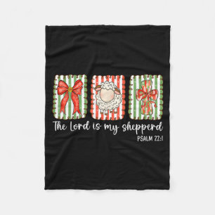 Preppy Christian Bible Verse The Lord Is My Shephe Fleece Blanket