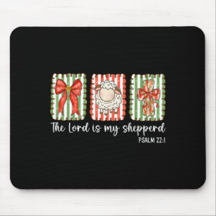 Preppy Christian Bible Verse The Lord Is My Shephe Mouse Pad