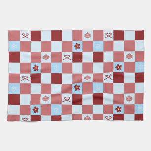 Preppy Christmas Check Kitchen Towel
