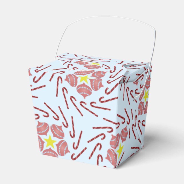 Preppy Christmas Pinwheel Favor Box (Front Side)