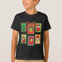 Preppy Christmas Stamps Coquette Bow Reindeer Xmas