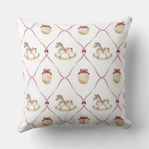 Preppy Christmas Throw Pillow