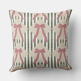 Preppy Christmas Throw Pillow