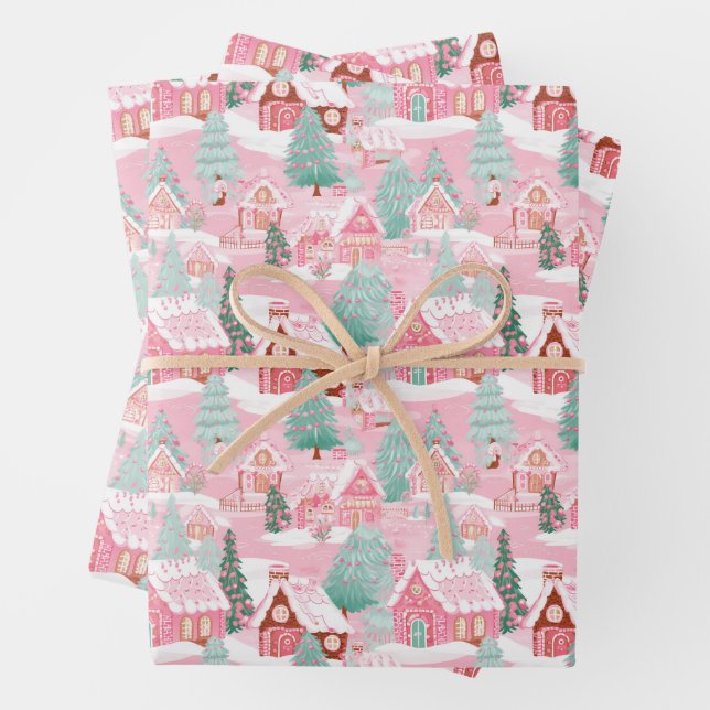 Preppy Christmas Wrapping Paper (In situ)