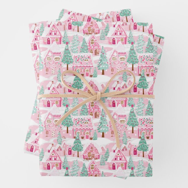 Preppy Christmas Wrapping Paper (In situ)