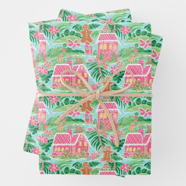 Preppy Christmas Wrapping Paper (In situ)