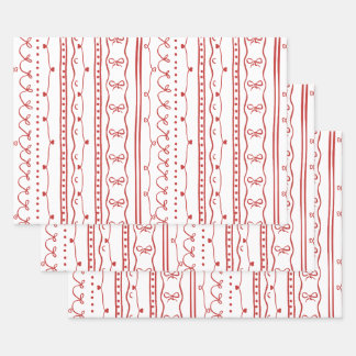 Preppy Christmas Wrapping Paper Sheet