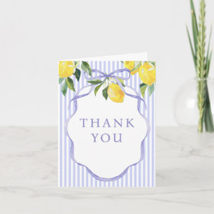 Preppy Citrus Ciao Miss Bridal Shower Thank You Invitation