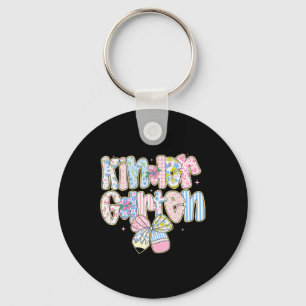 Preppy Ck To School Floral Kindergarten Coquette G Keychain