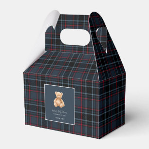 Preppy Classic Teddy Bear Baby Shower Favor Box