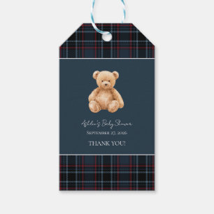 Preppy Classic Teddy Bear Baby Shower  Gift Tags
