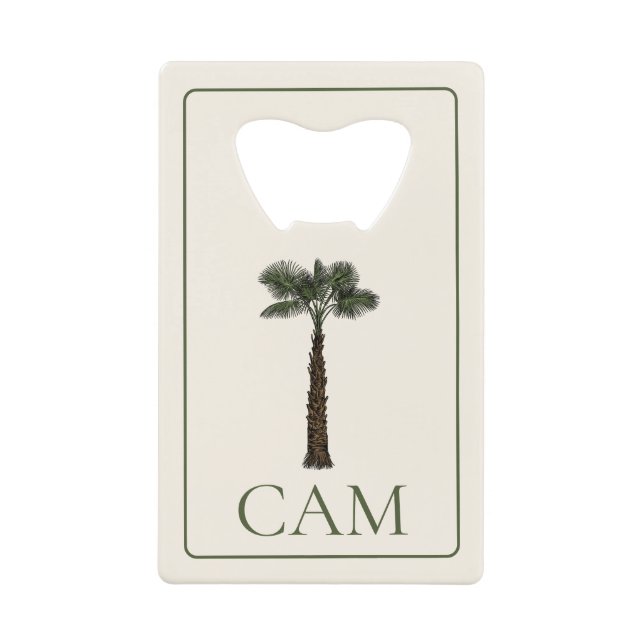 Preppy Coastal Palm Tree Monogram (Devant)