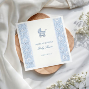 Preppy Coquette Coastal Baby Shower Napkin