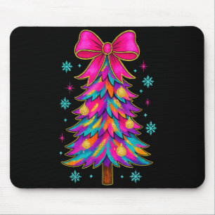 Preppy Coquette Tree Christmas Crew 2025 Family Ma Mouse Pad