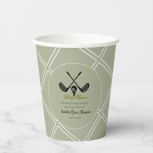 Preppy Country Club Golf Baby Shower Paper Cups