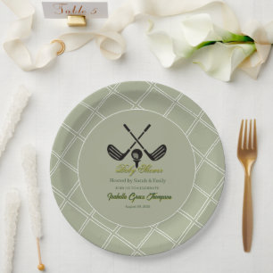 Preppy Country Club Golf Baby Shower Paper Plates