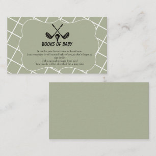Preppy Country Club Golf Books for Baby Enclosure  Card