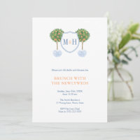 Preppy Couples Monogram NewlyWeds Brunch Party