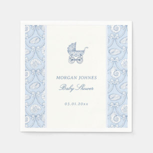 Preppy Couquette Coastal Baby Shower  Napkin