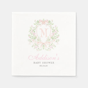 Preppy Crest Baby Shower Invitation Napkin