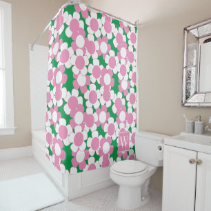 Preppy Daisy Bloom – Pink & Green Monogram