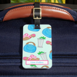 Preppy Derby Bermuda Bag Sandals Mint Julep  Luggage Tag