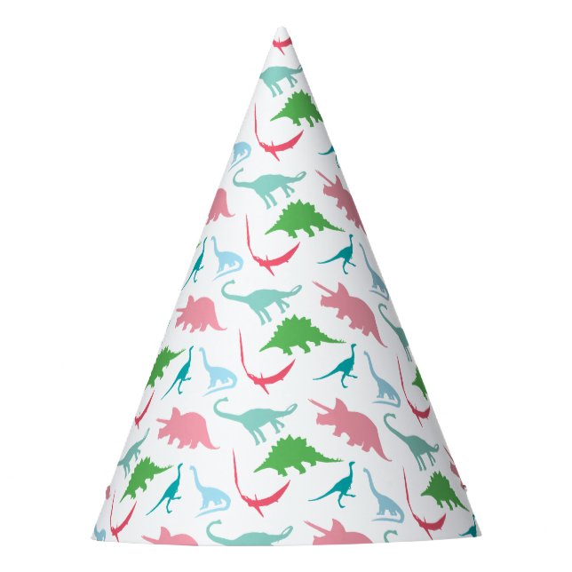 Preppy Dinosaur Birthday Party Hats (Front)