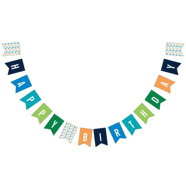 Preppy Dinosaur Silhouette Birthday Banner (All)