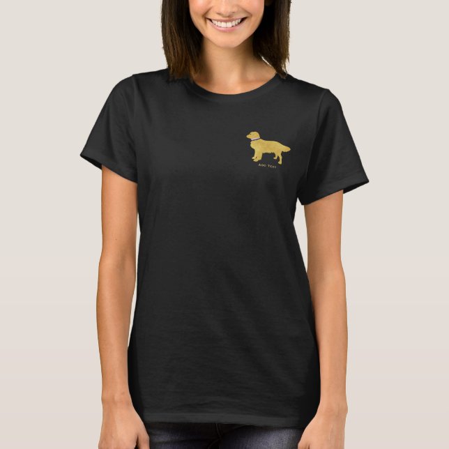 Preppy Dog Golden Retriever Personalized T-Shirt (Front)