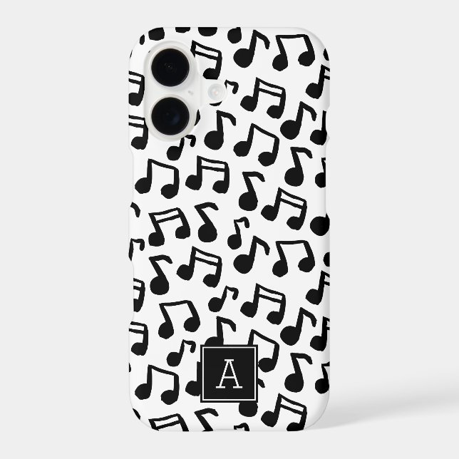 Preppy Doodle Music notes Monogram Personalized (Back)