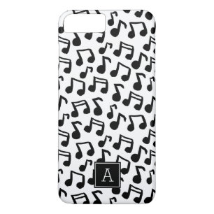 Preppy Doodle Music notes Monogram Personalized iPhone 8 Plus/7 Plus Case