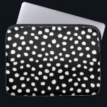 Preppy Dots Modern Black White Animal Print Spots Laptop Sleeve<br><div class="desc">Animal Print - Black And White Dalmatian Dots.</div>