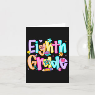 Preppy Eighth Grade Back To School 8th Grade Teach Card