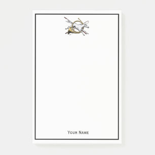 Preppy Equestrian Horse Jumping Through Horn Colou Post-it Notes