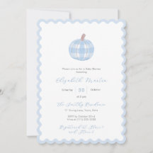 Preppy Fall Pumpkin Baby Boy Shower