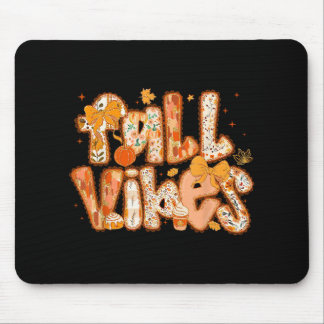 Preppy Fall Vibes Coquette Floral Brushstroke Autu Mouse Pad