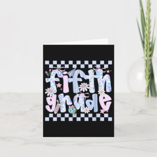Preppy Fifth Grade Teacher Team Bow Back To School Card