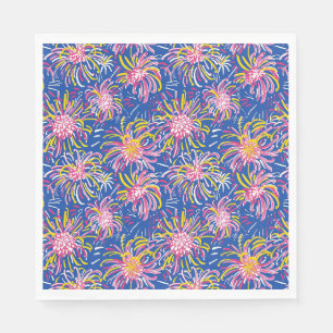 Preppy Fireworks 4th July Napkin