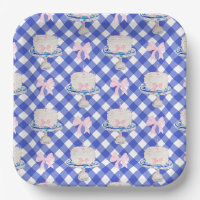 Preppy First Birthday Chinoiserie Ruffle Cake Bows
