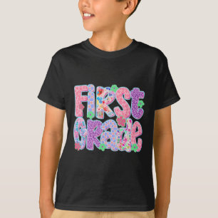 Preppy First Grade Back To School Teachers Girls  T-Shirt