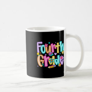 Preppy Fourth Grade Back To School 4th Grade Teach Coffee Mug