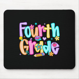 Preppy Fourth Grade Back To School 4th Grade Teach Mouse Pad