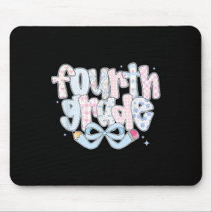Preppy Fourth Grade Back To School Coquette 4th Gr Mouse Pad