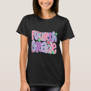 Preppy Fourth Grade Back To School Teachers Girls  T-Shirt