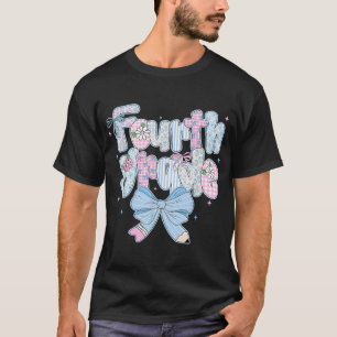  Preppy Fourth Grade Teacher Back To School 4Th  T-Shirt