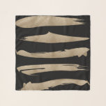 preppy geometric pattern black and gold stripes scarf<br><div class="desc">abstract contemporary chic black gold brush stroke fashion accessories.</div>