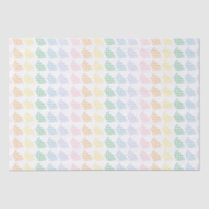 Preppy Gingham Easter Bunnies Pastel Tissue Paper