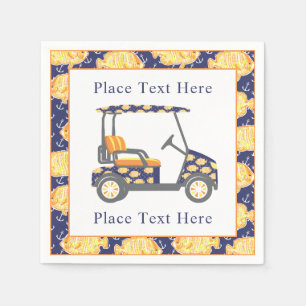 Preppy Goldfish Golf Cart Napkin